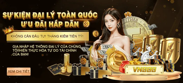 Tiền vàng và biểu ngữ khuyến mãi